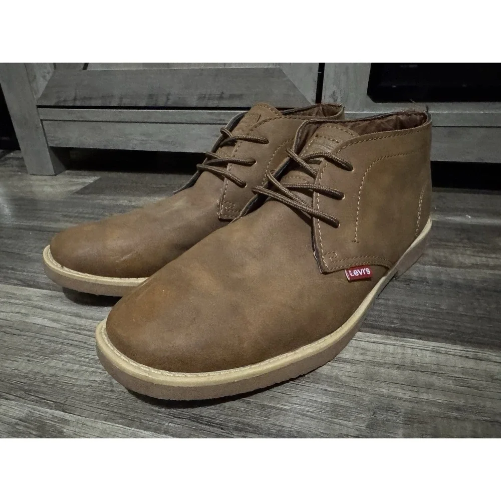Levis Sonoma Wax 518815-DKTN Mens Size 11 Brown Mid Top Lace Up‎ Chukkas Boots